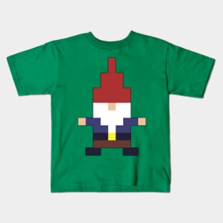 Garden Gnome Tomte Style in Pixel Kids T-Shirt